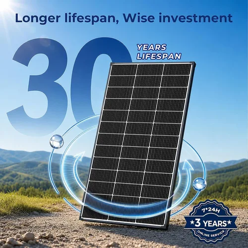 Vista 9 de 200 Watt Solar Panels N-Type 18BB Solar Panel 25.6% High-Efficiency Transparente