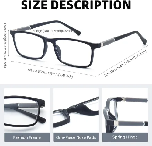 Vista 4 de Gafas ligeras miopes para miopes que no son lentes de lectura