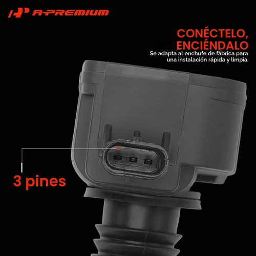 Vista 4 de A-Premium Juego de 6 bobinas de encendido pack y bujías de iridio compatibles con Jeep Grand Cherokee 2016-2018 Wrangler Dodge Durango Chrysler Negro