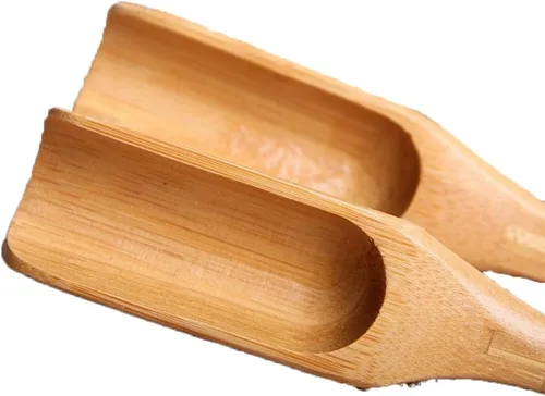 Vista 6 de Leadigol Cucharas de té sueltas de madera, 3 cucharas de madera de bambú natural, vajilla de miel de especias, condimento natural, cubiertos de sal