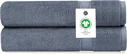 Vista 20 de Toalla de baño de felpa de algodón orgánico de lujo Certificado GOTS y OEKO-TEX Toallas de calidad hotelera premium Tecnología Feather Touch