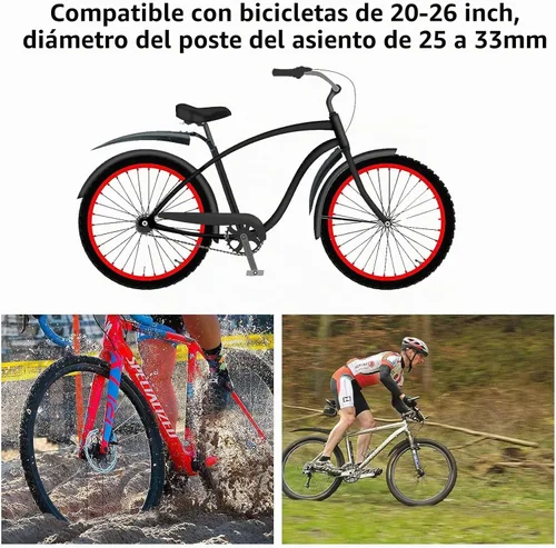Vista 6 de TuTuYa Juego de guardabarros de bicicleta, para las bicicletas más