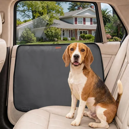 Vista 9 de Paquete de 2 accesorios de viaje para perros, funda protectora de asiento de puerta para vehículo, protector de arañazos de mascotas, protector