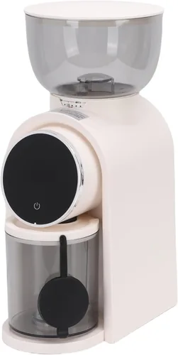 Vista 10 de Molinillo de café eléctrico, panel de control LED, molinillo de granos de café cónico con 25 ajustes de molienda ajustables, molinillo de máquina