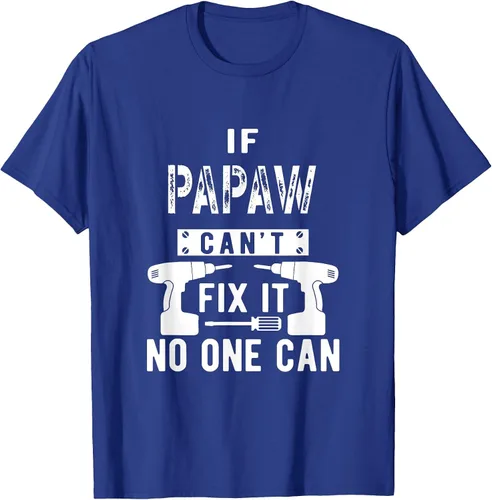 Vista 17 de If Papaw Can't Fix It No One Can Grandpa T-Shirt Asphalt Grey