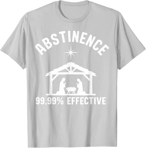 Vista 55 de Abstinence 99.99 Percent Effective Nativity Christmas Joke T-Shirt