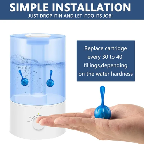 Vista 4 de Limpiador de Tanque de Humidificador, Bola de Limpieza de Desmineralización Raipoment, Compatible con Humidificadores de Vapor, Pecera, Purifica