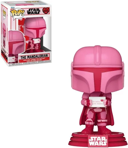 Vista 7 de Star Wars: Valentines - Mandalorian [Din Djarrin] Funko Pop! Figura de vinilo (paquete con funda protectora compatible con Pop Box), multicolor
