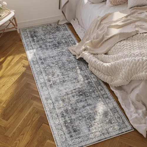 Vista 46 de Rugcomf Alfombra de Entrada de 2'x3' - Patrón Paisley, Tapete para Puerta de Entrada Interior, Floral Vintage, Lavable a Máquina, Alfombra