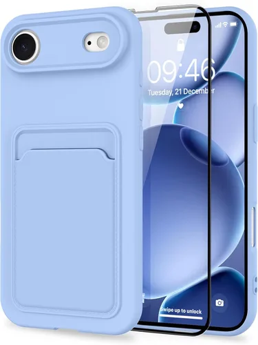 Vista 95 de MZELQ Compatible con iPhone 11 Funda TPU Soporte para Tarjetas Cubierta de Billetera, Protección de Cámara + Protector de Pantalla Funda Suave