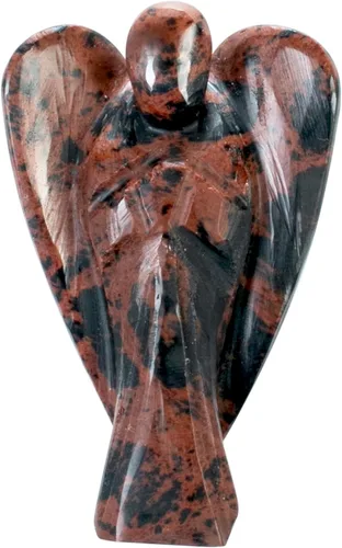 Vista 15 de Crocon Figura curativa de ángel de bolsillo de siete chakras, cristales de ángel de la guarda tallados a mano para energía positiva, mini estatua