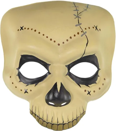 Vista 2 de Amscan Máscara de calavera de médico bruja