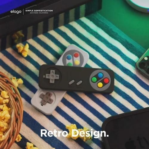 Vista 4 de elago Funda retro R4 para Apple TV 4K Siri Remote 1ª