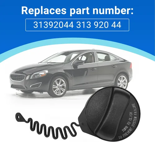 Vista 3 de Tapa de llenado de gasolina para tanque de combustible para Volvo S60 Cross Country S80 V60 Cross Country V70 XC60 XC70 XC90 Reemplazar 31392044 313