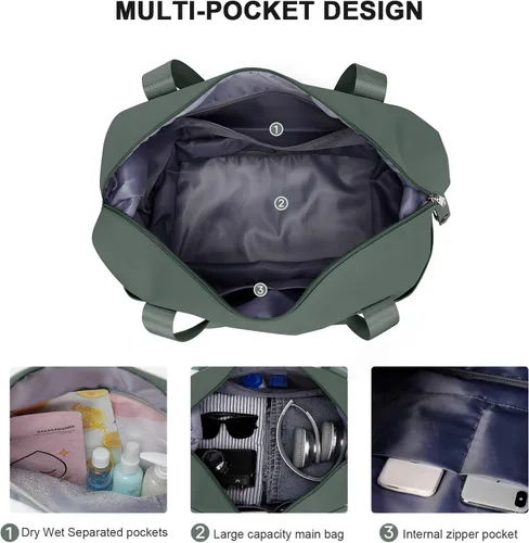 Vista 7 de Bolsa de viaje - 3, A6-verde, Bolsa de viaje