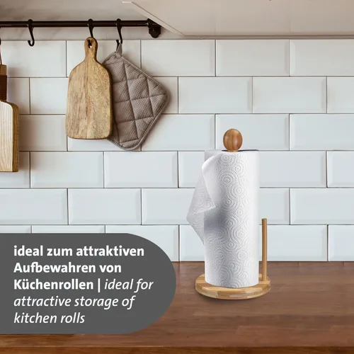 Vista 3 de Westmark Soporte para rollo de papel – soporte estable para rollos de cocina, dispensador de pie con ayuda para rasgar para todos los rollos