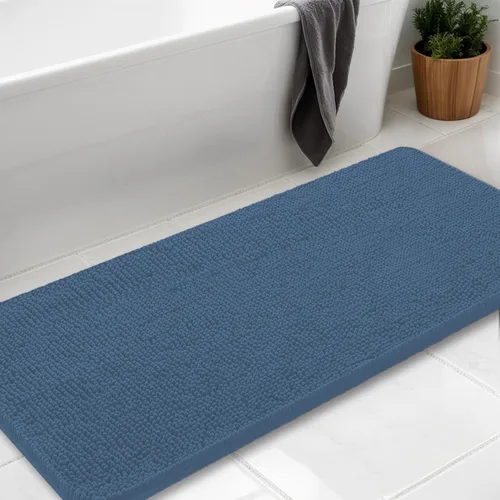 Vista 40 de Alfombras de baño en forma de U, alfombras de baño de felpilla súper absorbentes y respaldo antideslizante de PVC fuerte para inodoros, lavables a