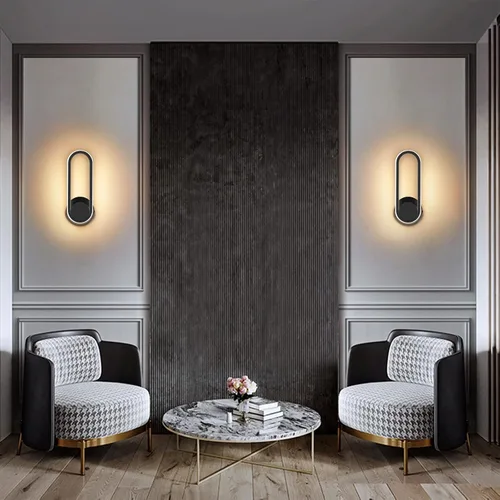 Vista 6 de XEYOU Aplique de pared moderno de 12 W, giratorio, 330°, para interiores, color negro, LED, para dormitorio, sala de estar, hotel, pasillo, pasillo