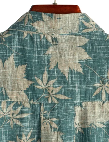 Vista 6 de VATPAVE Camisas hawaianas con bolsillo frontal para hombre, camisas florales casuales de manga corta con botones, camisas tropicales para la playa