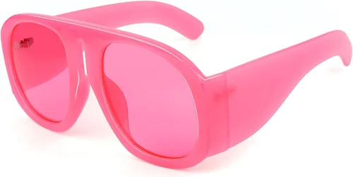 Vista 4 de MuagoChic MC2303 - Gafas de sol cuadradas de gran tamaño para mujer y hombre, estilo aviador, montura grande, gruesas, clásicas, para hombre