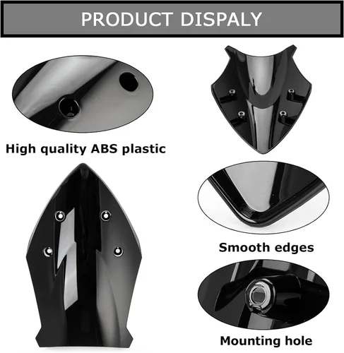 Vista 4 de Parabrisas doble burbuja para GSXS1000 GSXS1000F 2015-2021 (negro)