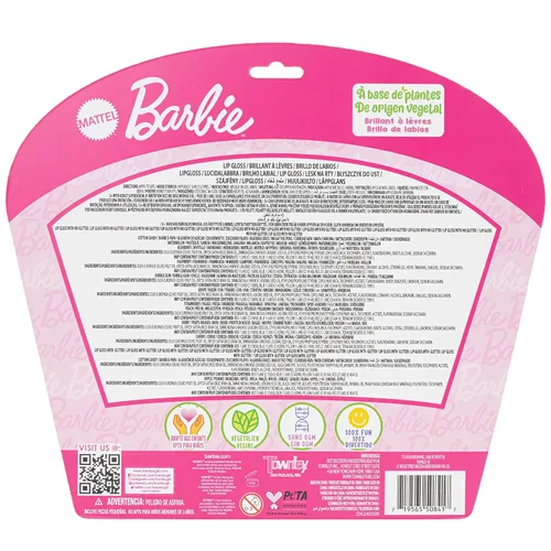 Vista 9 de Barbie - Juego de brillo de labios, 12 piezas a base de plantas, a partir de 3 años