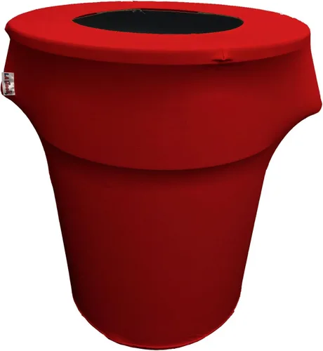 Vista 16 de LA Linen Funda elástica de elastano ajustable para cubo de basura Slim Jim de 23 galones, cubierta de contenedor de residuos, decoración de patio