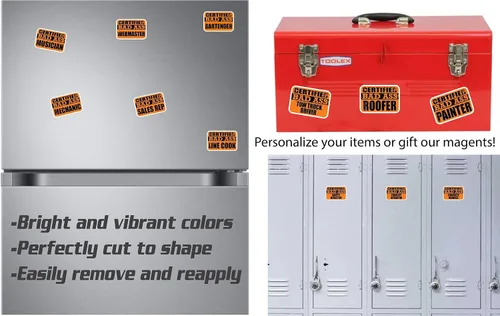 Vista 3 de (x4) Look Away While I Fix This Locker Magnet/Nevera Magnet/Label Lunch Tool Box Motorcycle