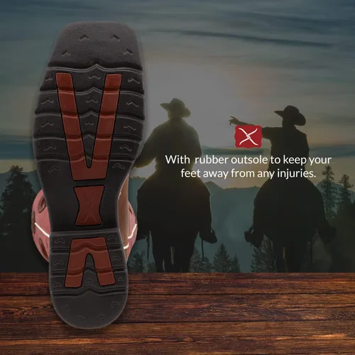 Vista 6 de Twisted X Puntera compuesta impermeable Lite Western Work Boot para hombre - Mlccw01, Latigo envejecido/Rojo