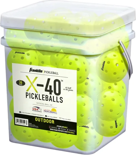 Vista 7 de Franklin Sports X-40 pelotas de Pickleball al aire libre - Bola oficial del Pickleball de EE. UU., APP Tour + US Open - Tamaño reglamentario Rosa