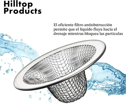Vista 5 de Paquete de 6 - 2.125" Superior / 1" Cesta - Colador de Desagüe de Malla para Fregadero Atrapa Cabellos para Fregadero de Baño, Utilidad, Fregadero