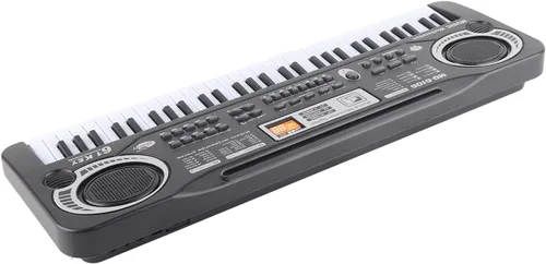 Vista 9 de Piano de teclado electrónico, piano digital eléctrico portátil de 61 teclas con micrófono, cable USB, cargador de enchufe de EE. UU., teclado