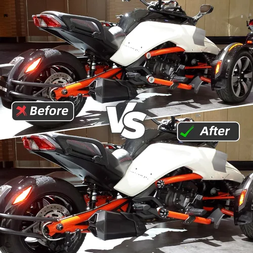 Vista 5 de Las tapas de aluminio del marco del CNC reemplazan las tapas del marco para los accesorios Cam-Am Spyder F3-S / F3-T / F3 Limited Special Series