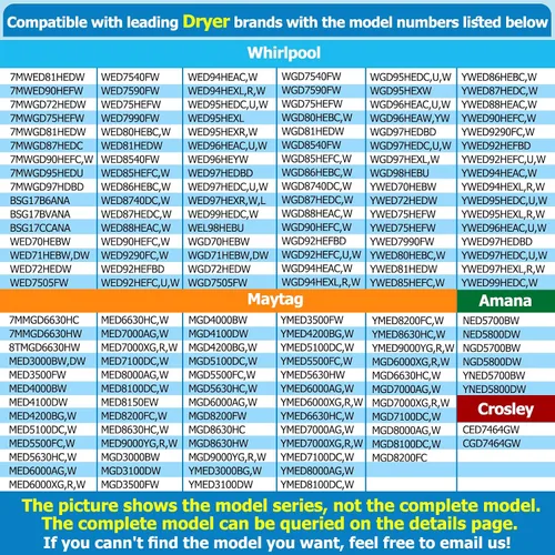 Vista 3 de W10208415, WPW10208415 Secadora, Bisagra de puerta de lavadora Compatible con hidromasaje, crosley, etc. Cargador frontal Secadora y lavadora