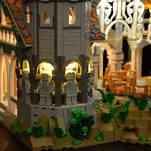 Vista 6 de LightGo Kit de iluminación LED diseñado para El Señor de los Anillos Rivendell compatible con Lego 10316 Juego de construcción - No incluye