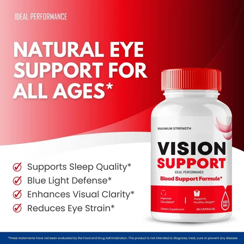 Vista 6 de Cápsulas de apoyo para la visión, píldoras de suplemento de apoyo a la visión, VisionSupport para una visión saludable y apoyo a la función ocular