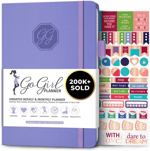 Vista 11 de GoGirl Agenda y organizador para mujer – Agenda semanal tamaño A5, diario de objetivos y agenda para mejorar la gestión del tiempo, la productividad
