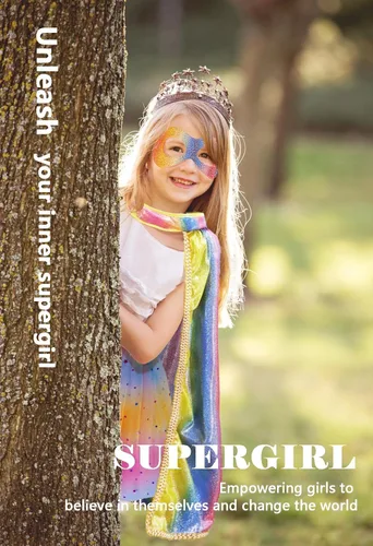 Vista 3 de iROLEWIN Kids Superhero-Capes-Costumes for Girls Princess Dress-Up Fairy Cape Mask Tutu as Christmas Birthday Gifts Toys