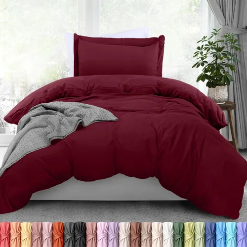 Vista 62 de Utopia Bedding Juego de funda de edredón tamaño individual - 2 piezas con cierre de cremallera - 1 funda de edredón 68X90 pulgadas y 1 funda de Beige