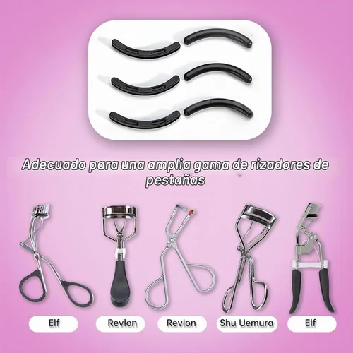 Vista 4 de Recambios de rizador de pestañas compatibles con shu uemura, almohadillas Negro