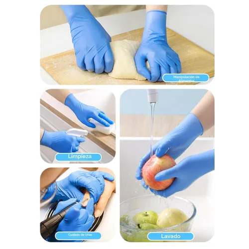 Vista 7 de Jointown Basic Medical Synmax - Guantes de vinilo para examen, sin látex y sin polvo, talla M, BMPF-3002 (caja de 1000)