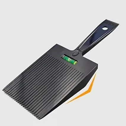 Vista 2 de Peine de guía superior plana de peluquero con nivel Bang Aceite líquido Ajuste de ángulo de corte de cabello Herramienta de peinado de peine