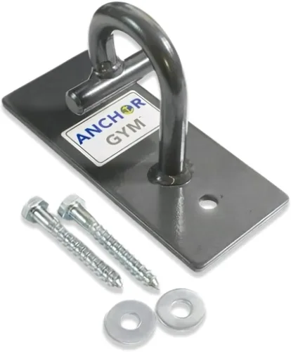 Vista 12 de Anchor Gym Core Station - Anclajes de entrenamiento de montaje en pared para banda de resistencia, tres unidades con dos ganchos para bandas