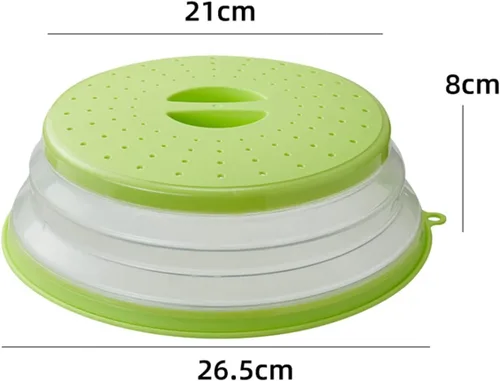 Vista 8 de Funda plegable para microondas de EE. UU., con diseño de gancho, funda para microondas multiusos, cubierta plegable para platos de alimentos, sin
