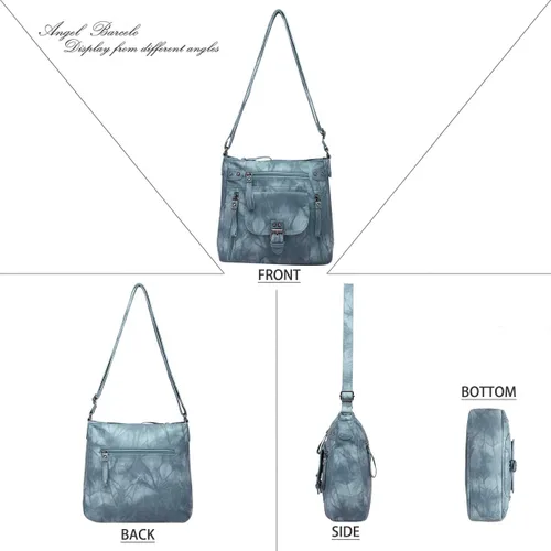 Vista 6 de Angel Kiss Bolsos cruzados, bolsos de hombro y bolsos para mujer, con múltiples bolsillos, para uso diario, suave, tipo hobo monederos tamaño mediano