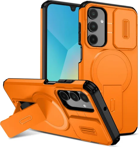 Vista 8 de Funda para Galaxy A16 5G, con funda protectora de cámara y soporte, funda de teléfono de doble capa que absorbe los golpes compatible con Samsung
