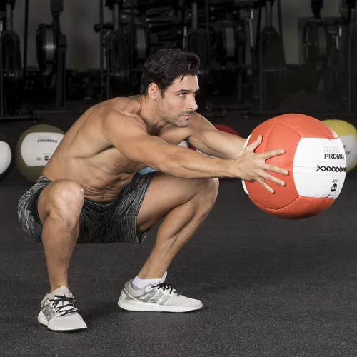 Vista 5 de Pelotas de gimnasio Champion Sports Rhino Promax Slam con agarre antideslizante. Pelota de ejercicio Crossfit, TRX, Pliometria, ejercicios mixtos.