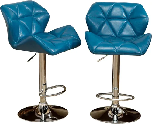 Vista 14 de Roundhill Furniture PC190BK Glasgow taburetes de bar con altura ajustable, Metal, Negro