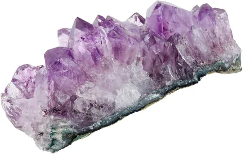 Vista 34 de SUNYIK - Racimo de amatista natural, piedra preciosa en bruto curativa con puntas de cristales, drusa de cuarzo, geoda de mineral, esfera
