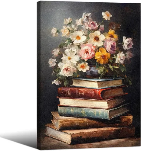 Vista 9 de Cartel de libro gótico de academia oscura vintage de mediados del siglo, arte de pared de lienzo victoriano de medio siglo, impresiones estéticas